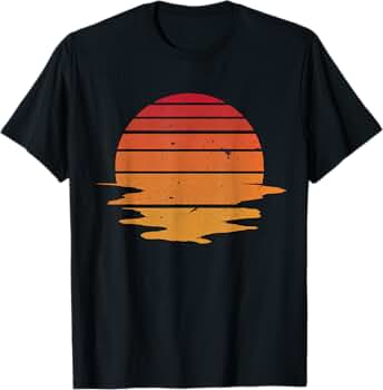 Amazon.com: Vintage sunset Graphic tee shirt T-Shirt : Clothing
